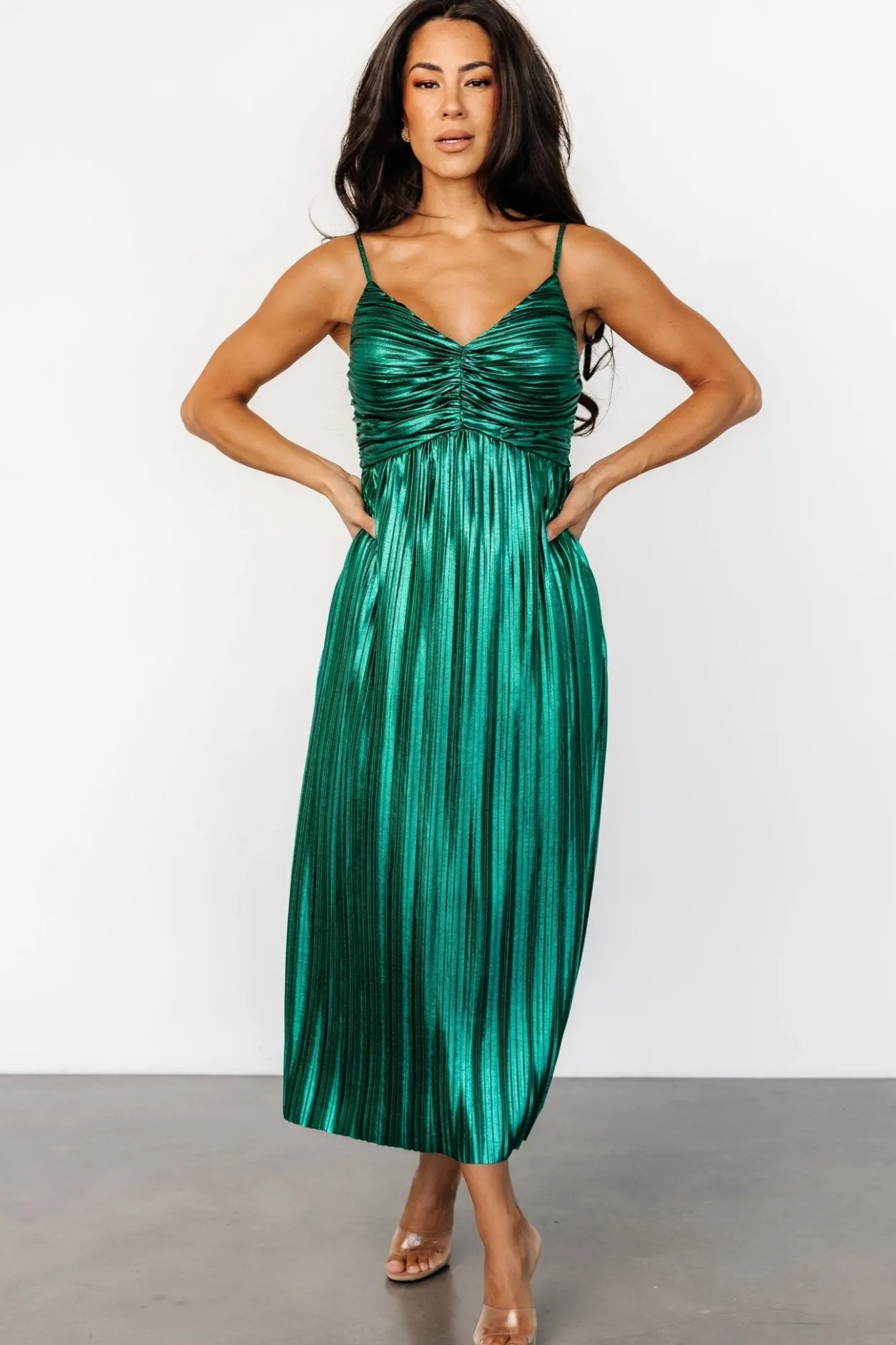 Best Baltic Born Cecilia Pleated Dress | Emerald