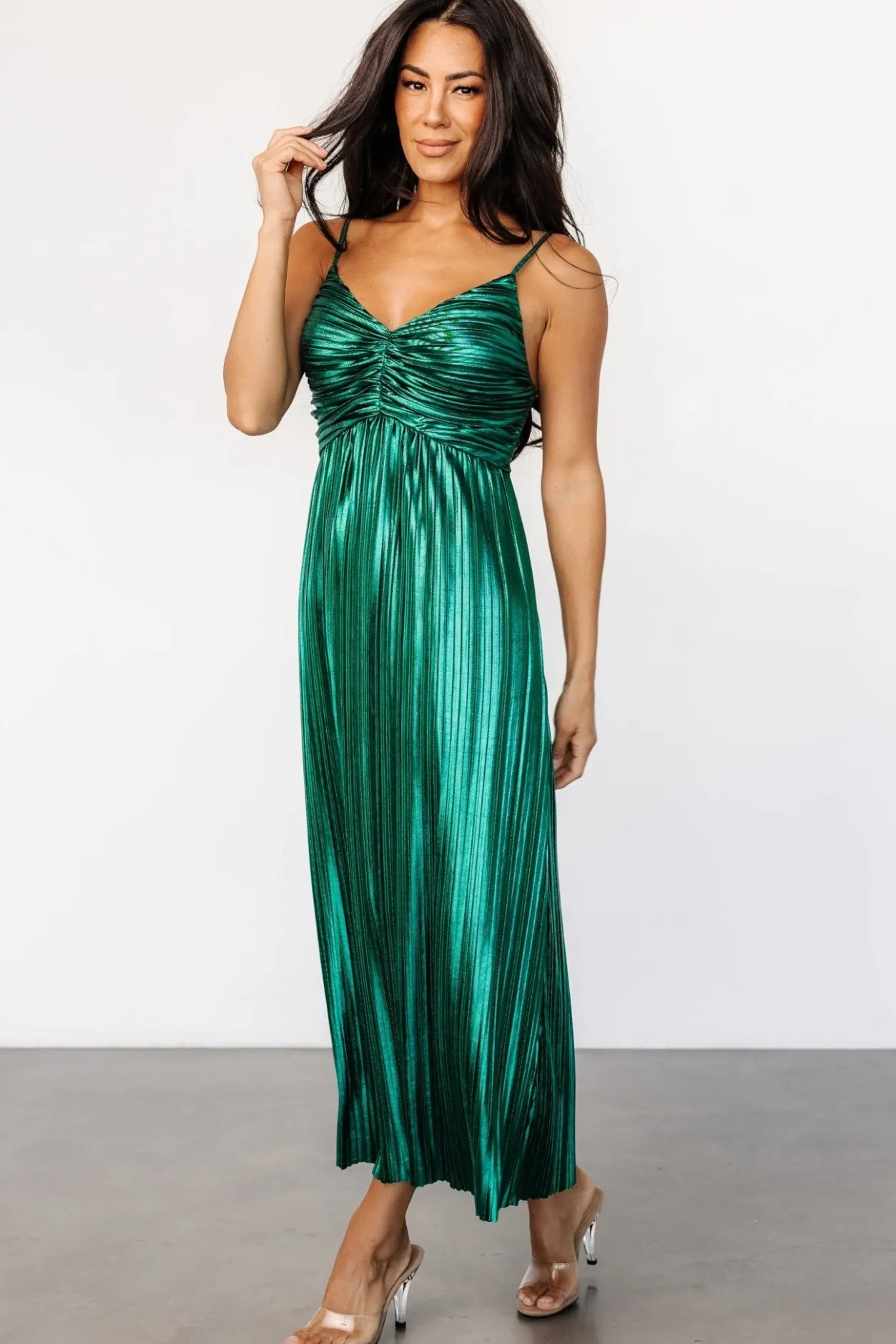 Best Baltic Born Cecilia Pleated Dress | Emerald