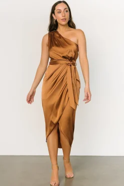 Fashion Baltic Born Celia One Shoulder Midi Dress | Bronze