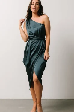 Fashion Baltic Born Celia One Shoulder Midi Dress | Midnight