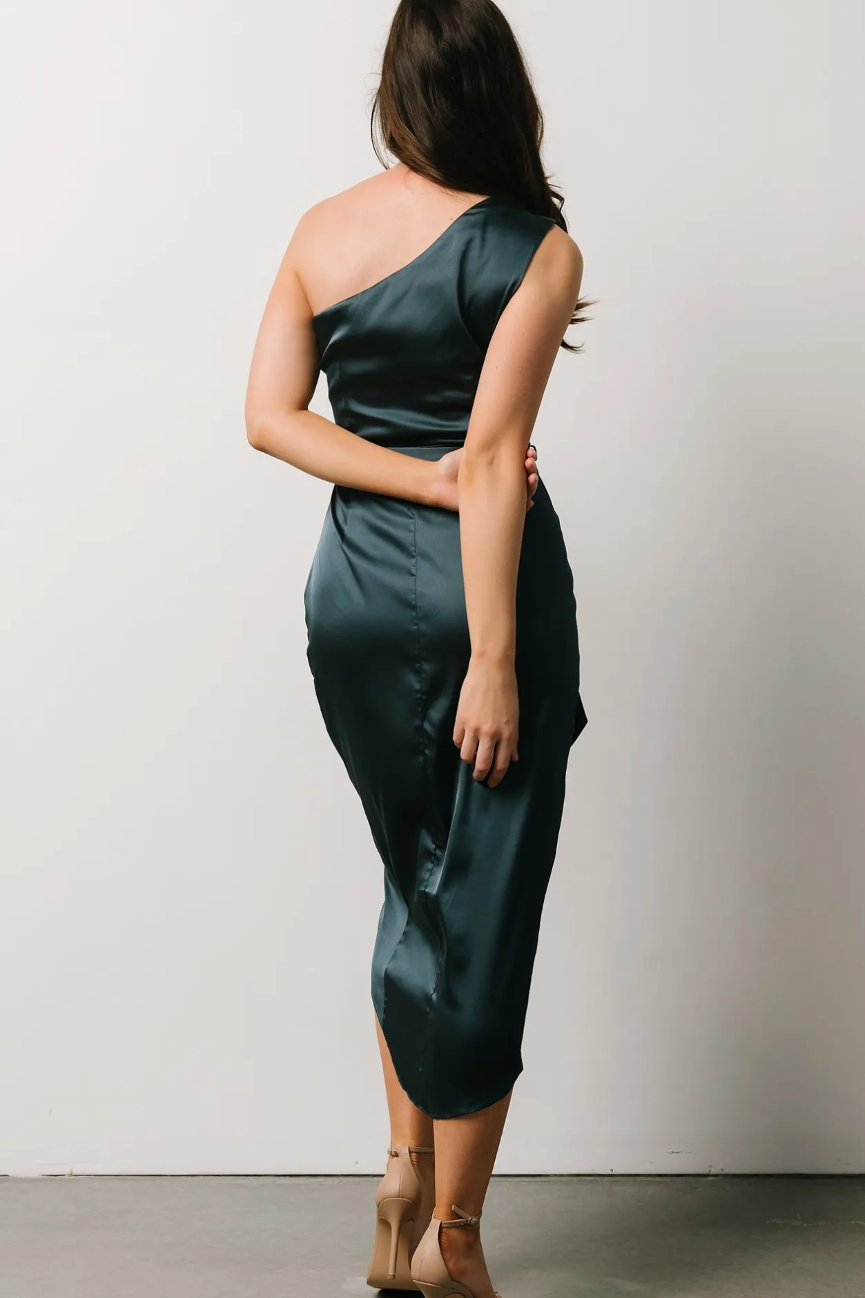 Fashion Baltic Born Celia One Shoulder Midi Dress | Midnight