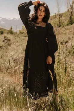 Fashion Baltic Born Chandler Eyelet Maxi Dress | Black
