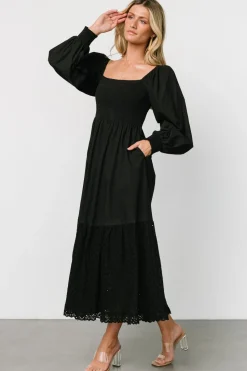 Fashion Baltic Born Chandler Eyelet Maxi Dress | Black
