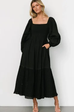 Fashion Baltic Born Chandler Eyelet Maxi Dress | Black