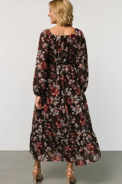 Online Baltic Born Chantae Maxi Dress | Dark Plum Print DarkPlumPrint