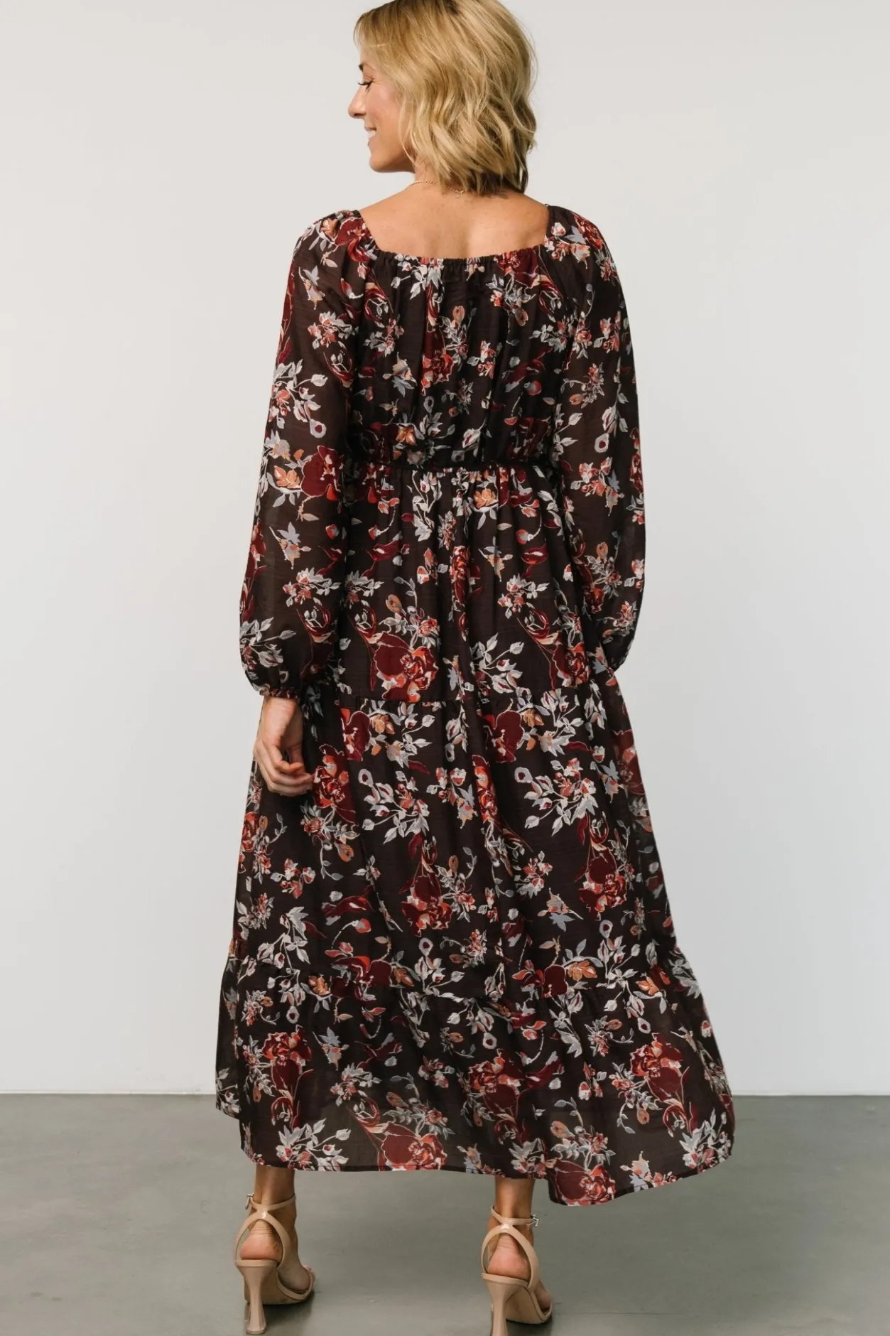 Online Baltic Born Chantae Maxi Dress | Dark Plum Print DarkPlumPrint