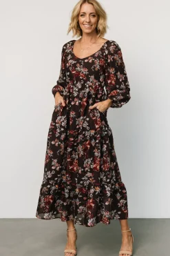 Online Baltic Born Chantae Maxi Dress | Dark Plum Print DarkPlumPrint