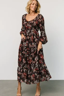 Online Baltic Born Chantae Maxi Dress | Dark Plum Print DarkPlumPrint
