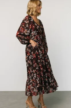 Online Baltic Born Chantae Maxi Dress | Dark Plum Print DarkPlumPrint