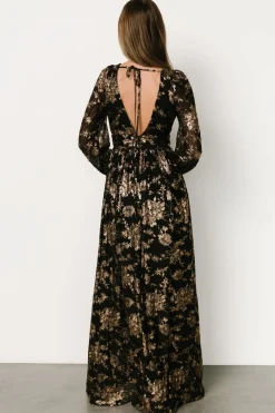 Fashion Baltic Born Charlene Maxi Dress | Black + Gold Black+Gold