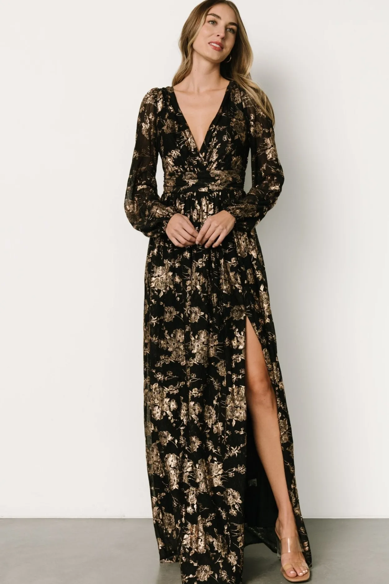 Fashion Baltic Born Charlene Maxi Dress | Black + Gold Black+Gold