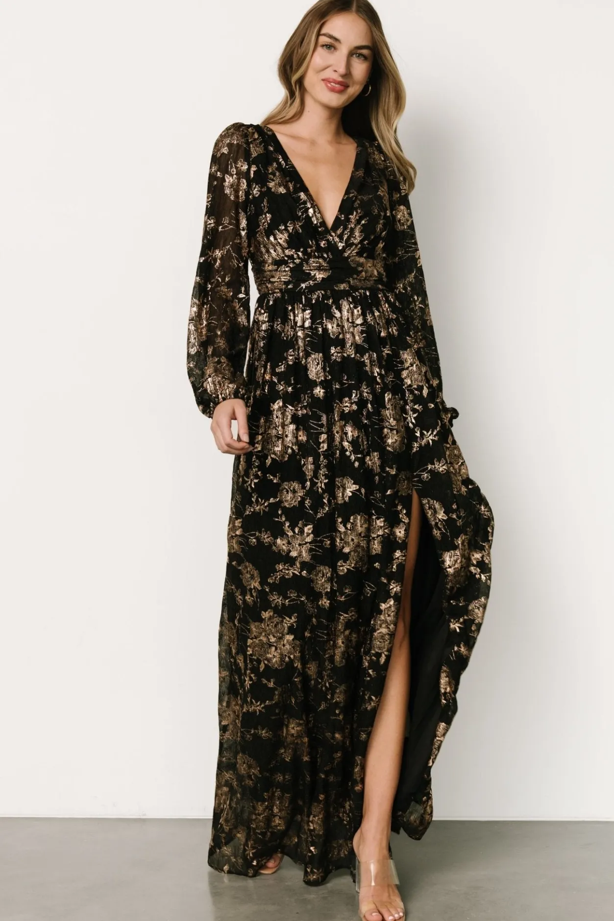Fashion Baltic Born Charlene Maxi Dress | Black + Gold Black+Gold