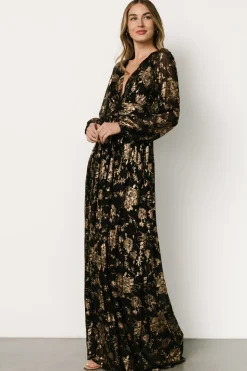 Fashion Baltic Born Charlene Maxi Dress | Black + Gold Black+Gold