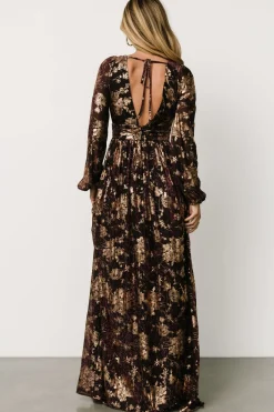 Clearance Baltic Born Charlene Maxi Dress | Wine + Gold Wine+Gold
