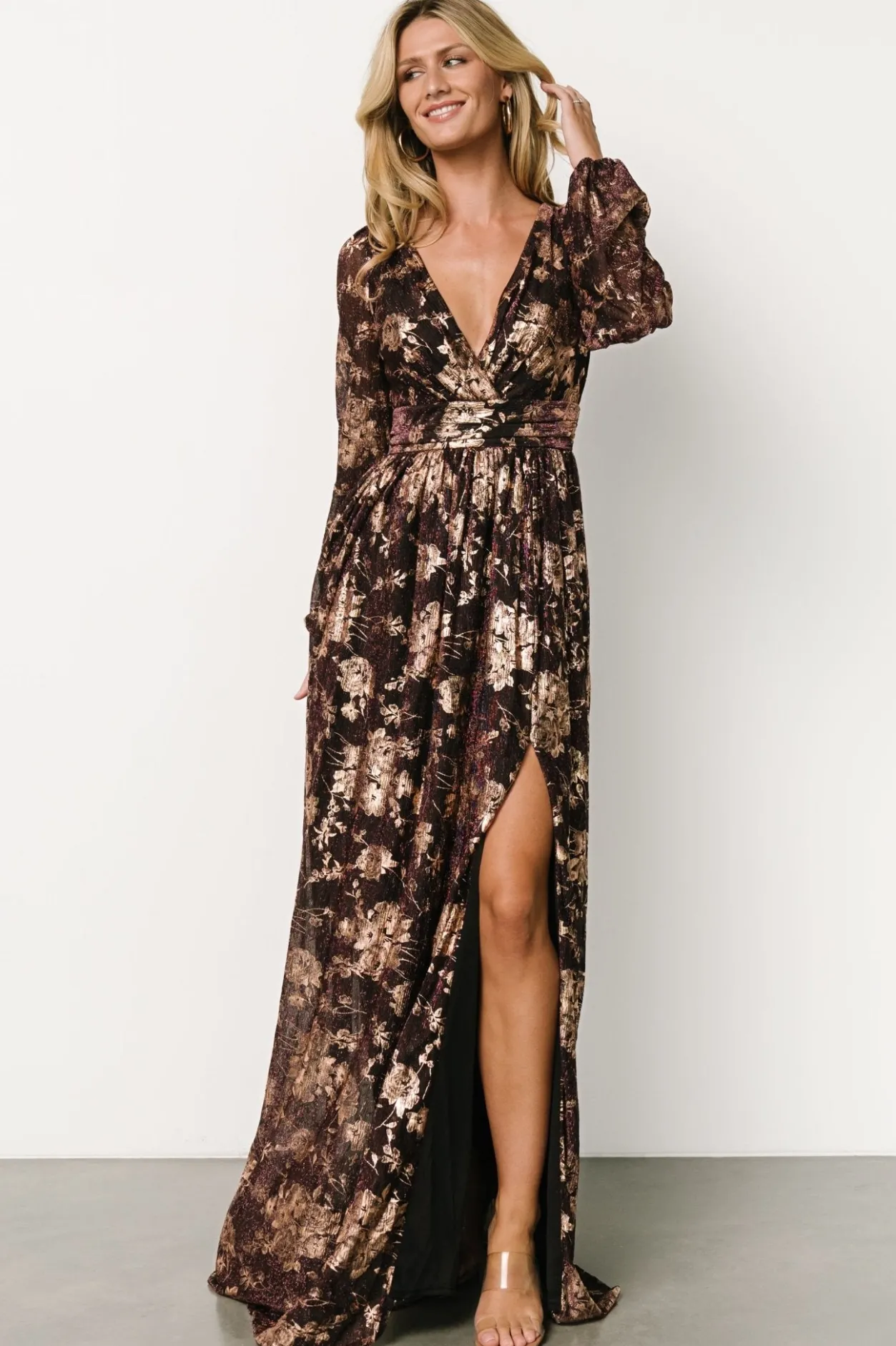 Clearance Baltic Born Charlene Maxi Dress | Wine + Gold Wine+Gold