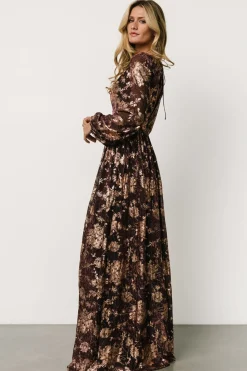 Clearance Baltic Born Charlene Maxi Dress | Wine + Gold Wine+Gold