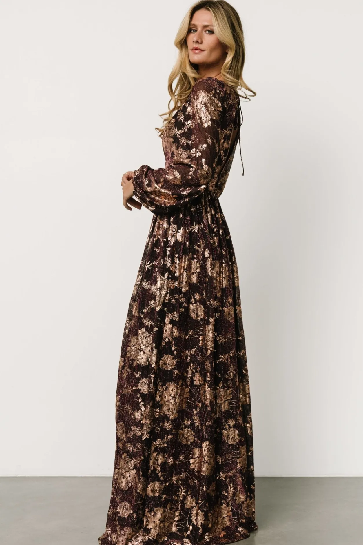 Clearance Baltic Born Charlene Maxi Dress | Wine + Gold Wine+Gold