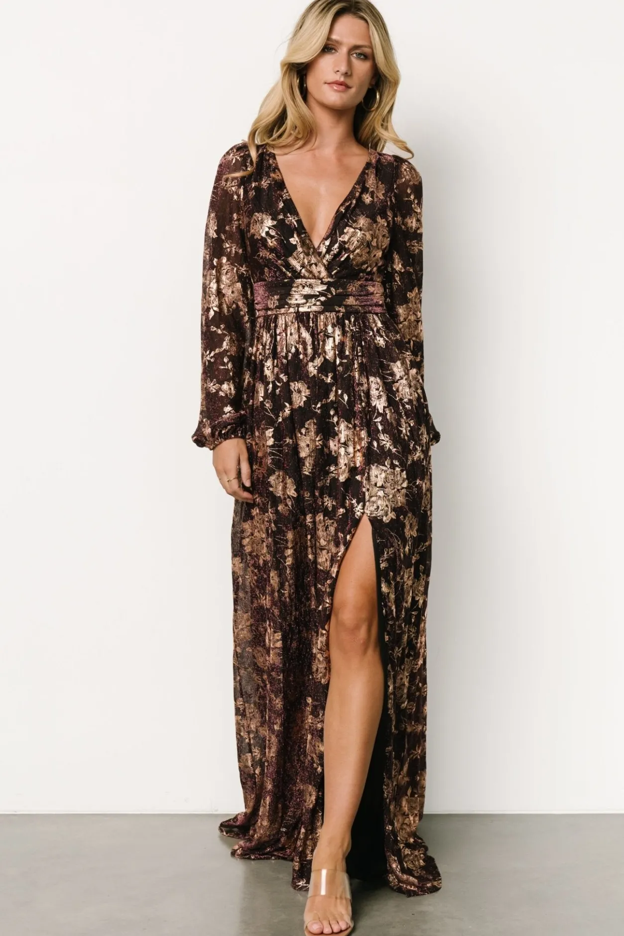 Clearance Baltic Born Charlene Maxi Dress | Wine + Gold Wine+Gold