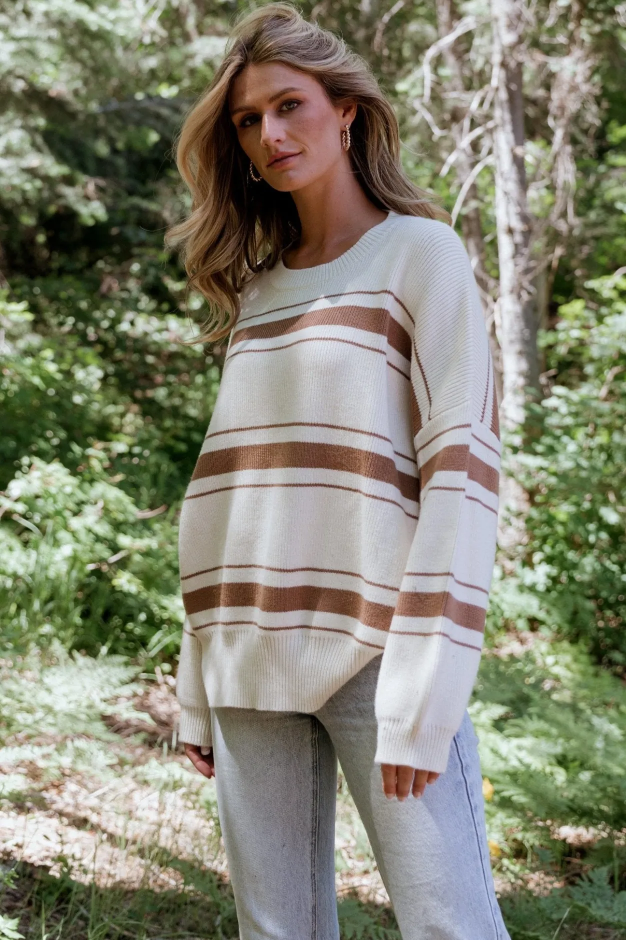 Sale Baltic Born Charlie Striped Sweater | Taupe