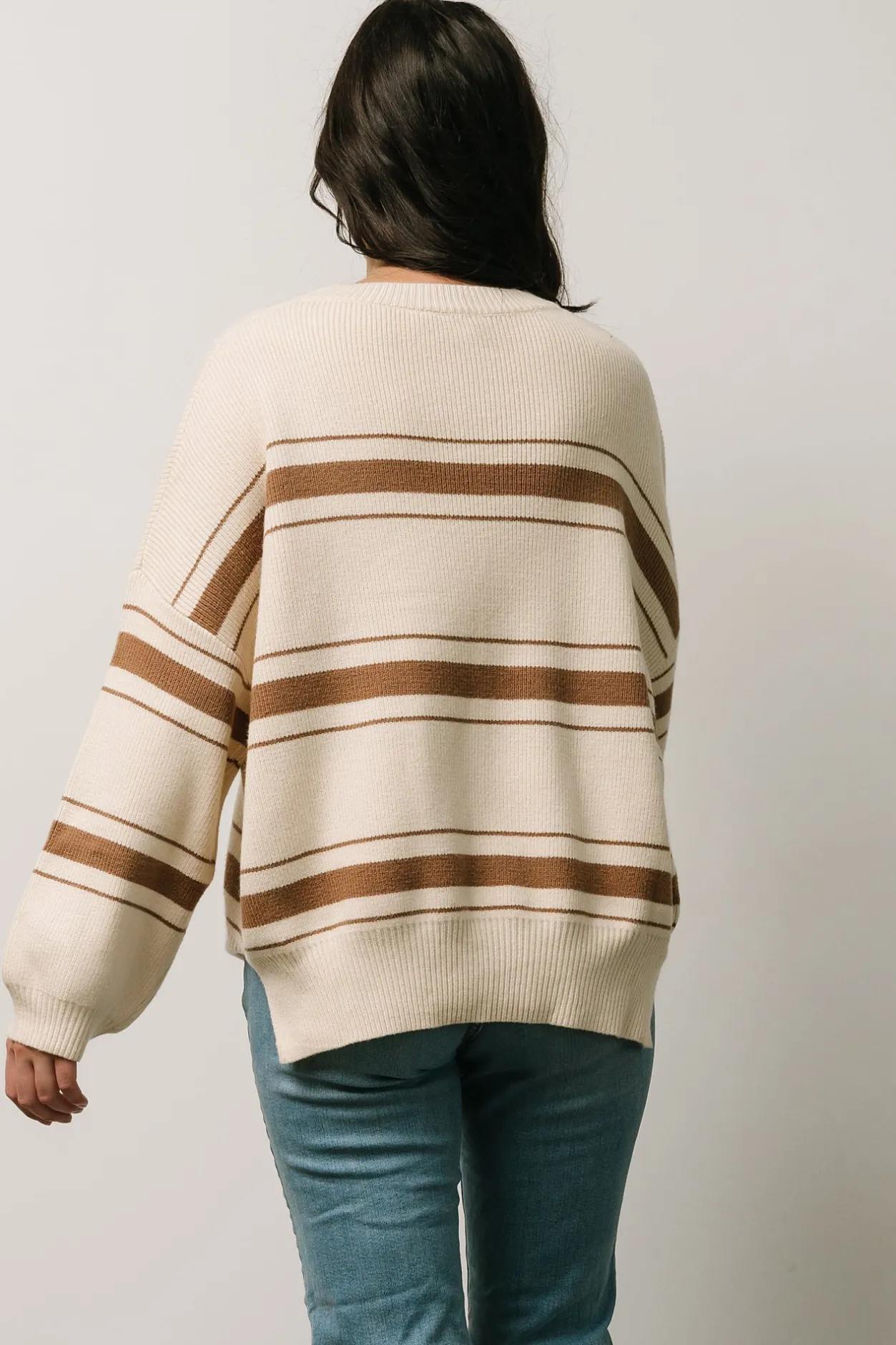 Sale Baltic Born Charlie Striped Sweater | Taupe
