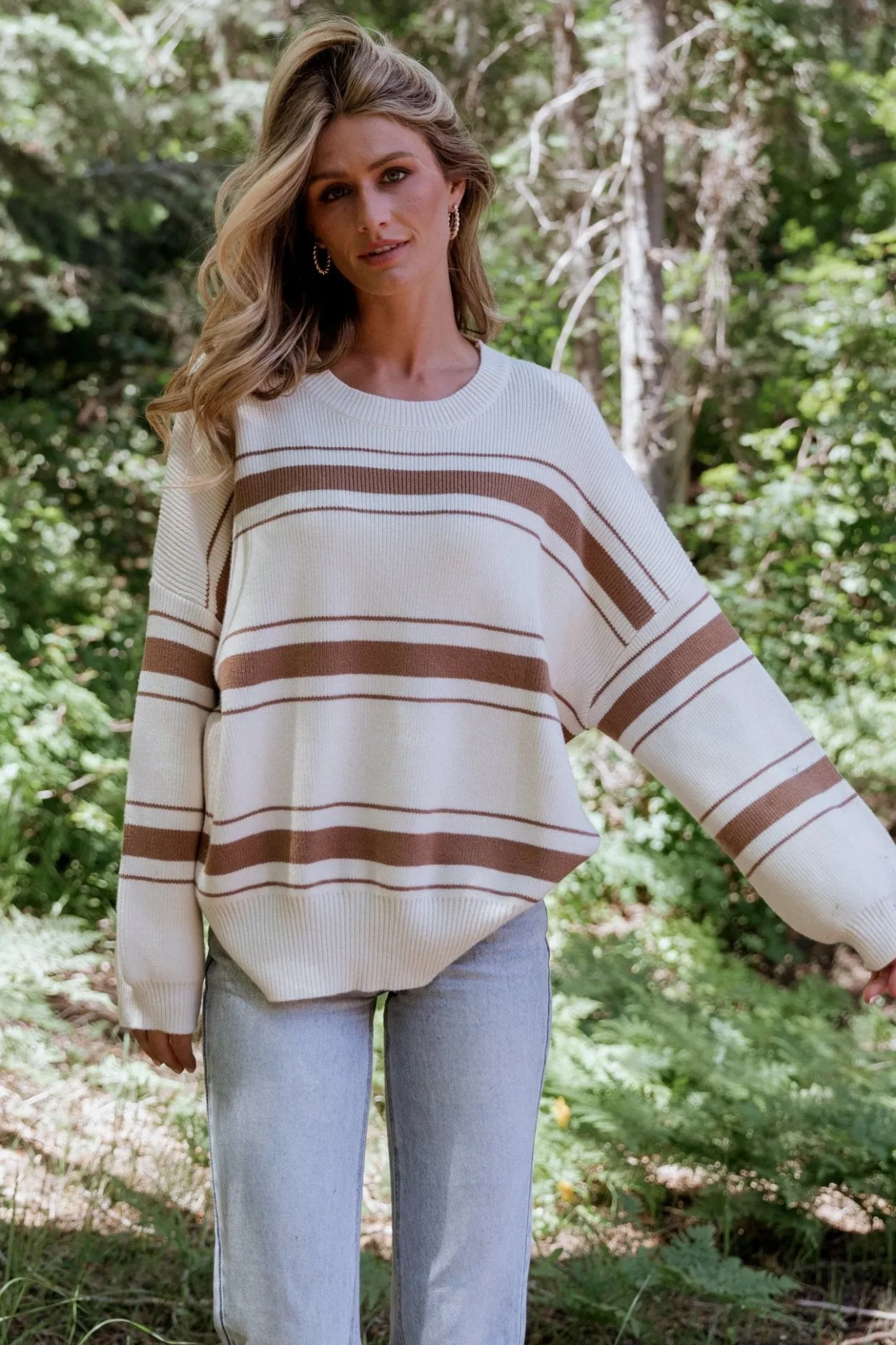 Sale Baltic Born Charlie Striped Sweater | Taupe