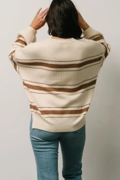 Sale Baltic Born Charlie Striped Sweater | Taupe