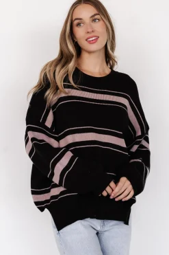 Sale Baltic Born Charlie Striped Sweater | Black