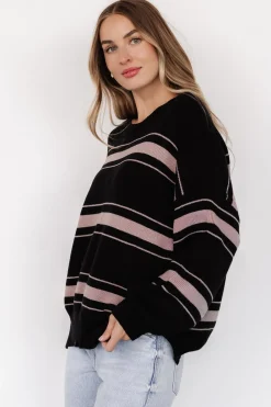 Sale Baltic Born Charlie Striped Sweater | Black