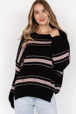 Sale Baltic Born Charlie Striped Sweater | Black