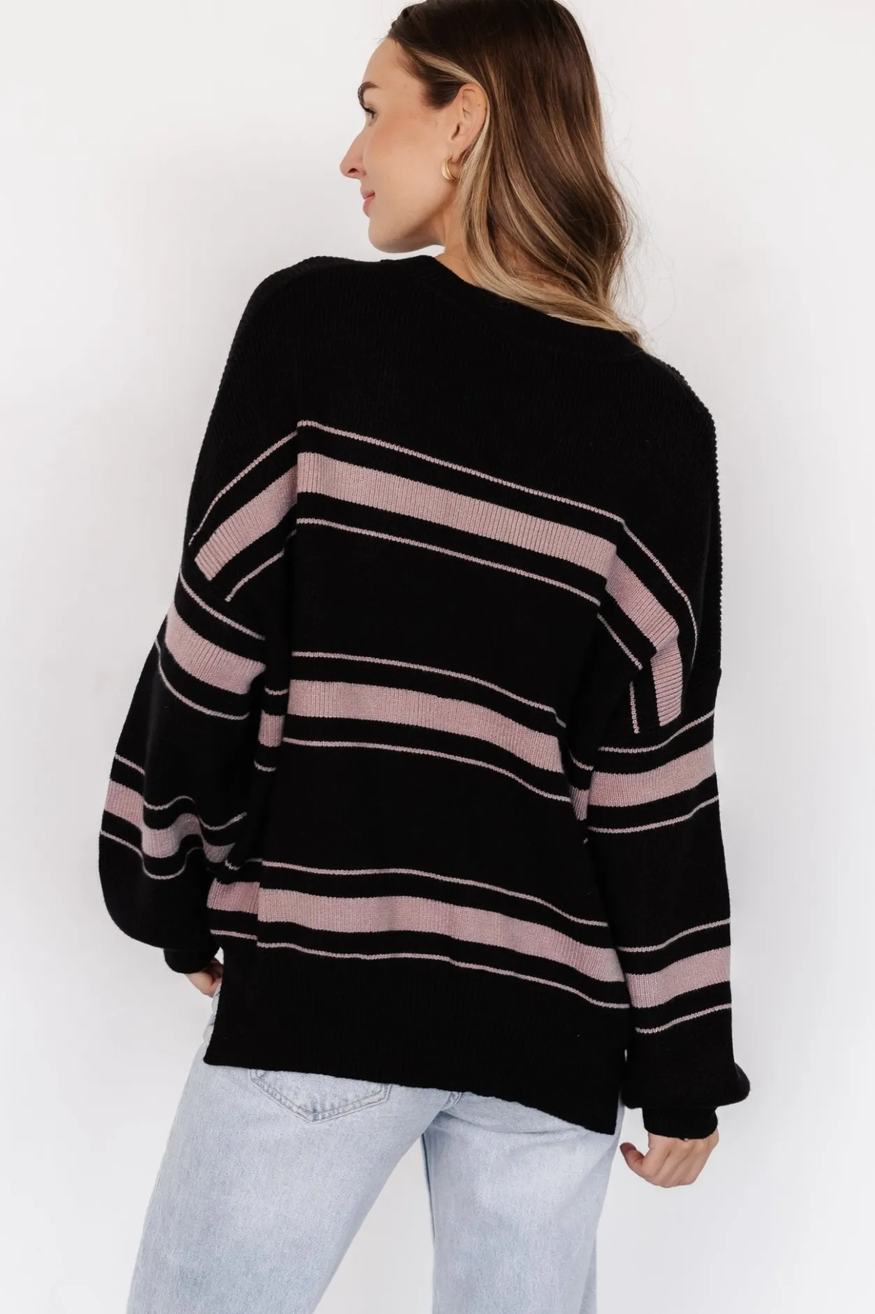 Sale Baltic Born Charlie Striped Sweater | Black