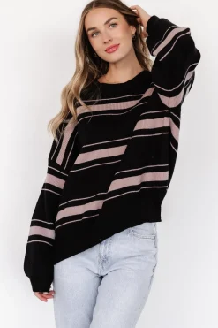 Sale Baltic Born Charlie Striped Sweater | Black