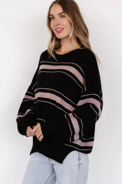 Sale Baltic Born Charlie Striped Sweater | Black