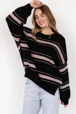 Sale Baltic Born Charlie Striped Sweater | Black