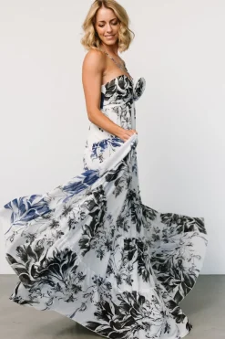 New Baltic Born Charmaine Maxi Dress | Navy + Black Floral Navy+BlackFloral