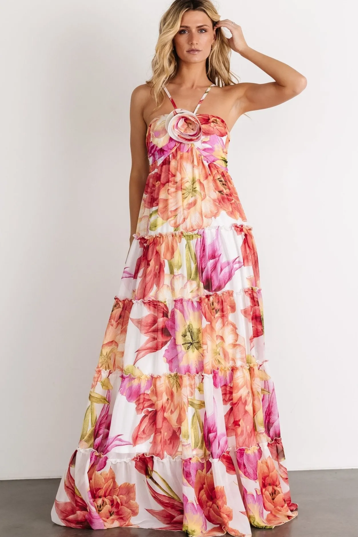 Online Baltic Born Charmaine Maxi Dress | Pink + Red Floral Pink+RedFloral