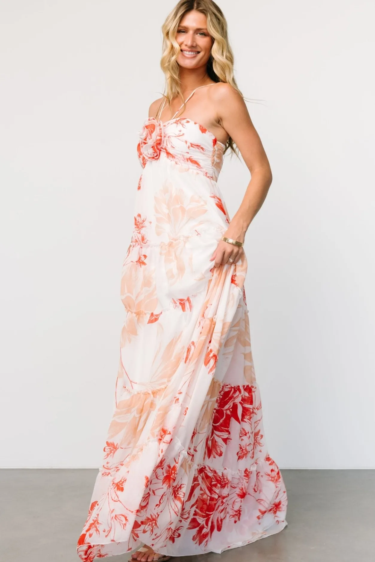 Online Baltic Born Charmaine Maxi Dress | Red + Natural Floral Red+NaturalFloral