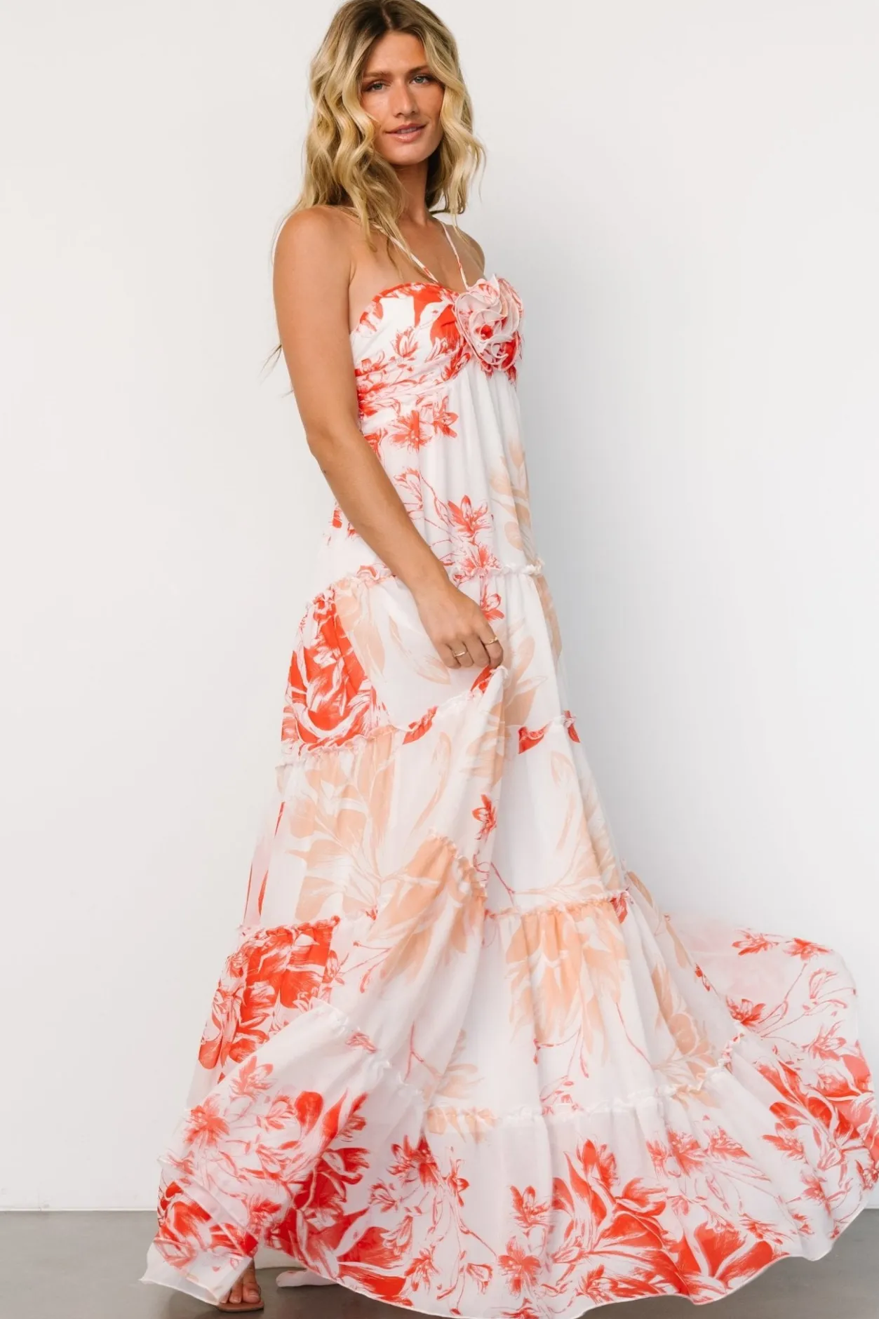 Online Baltic Born Charmaine Maxi Dress | Red + Natural Floral Red+NaturalFloral