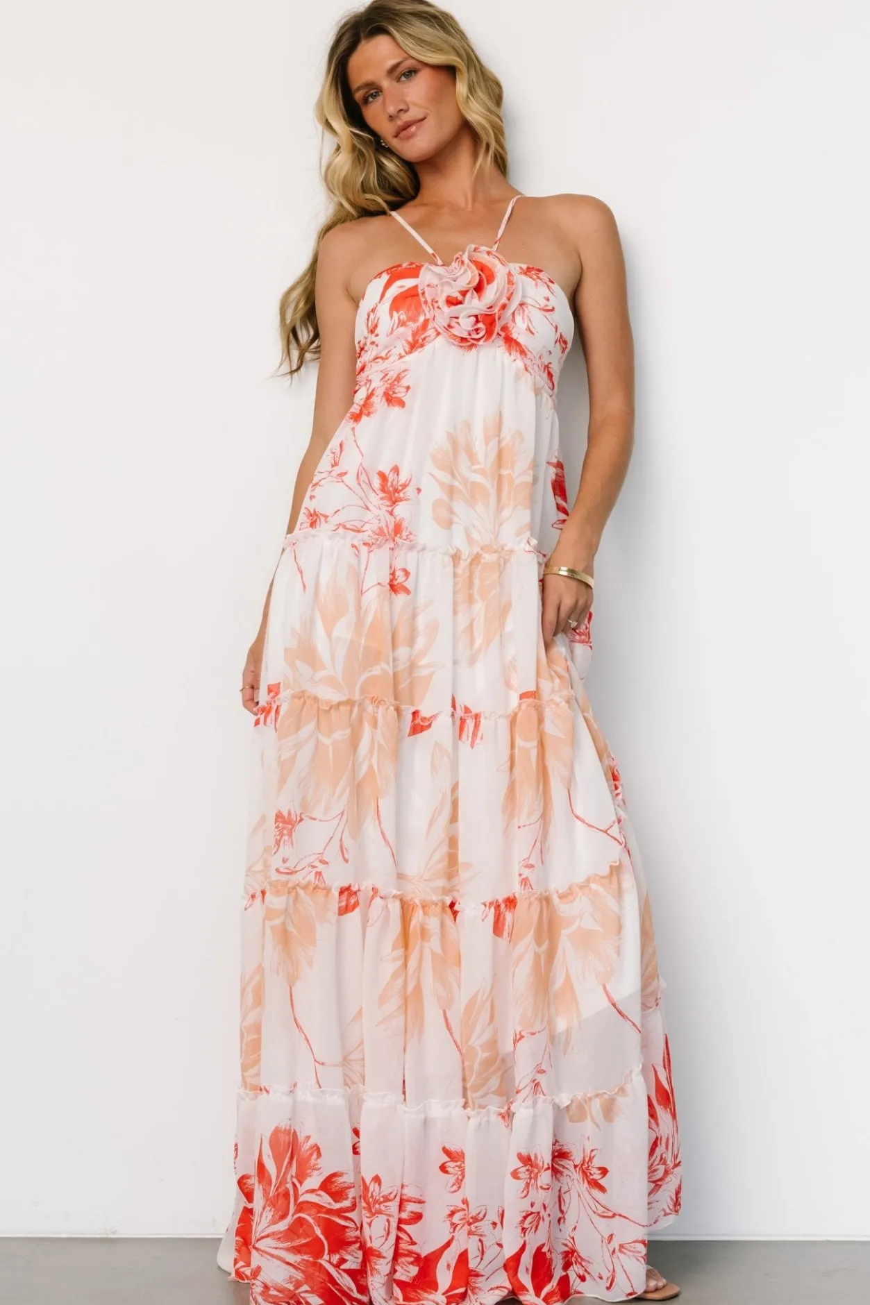 Online Baltic Born Charmaine Maxi Dress | Red + Natural Floral Red+NaturalFloral