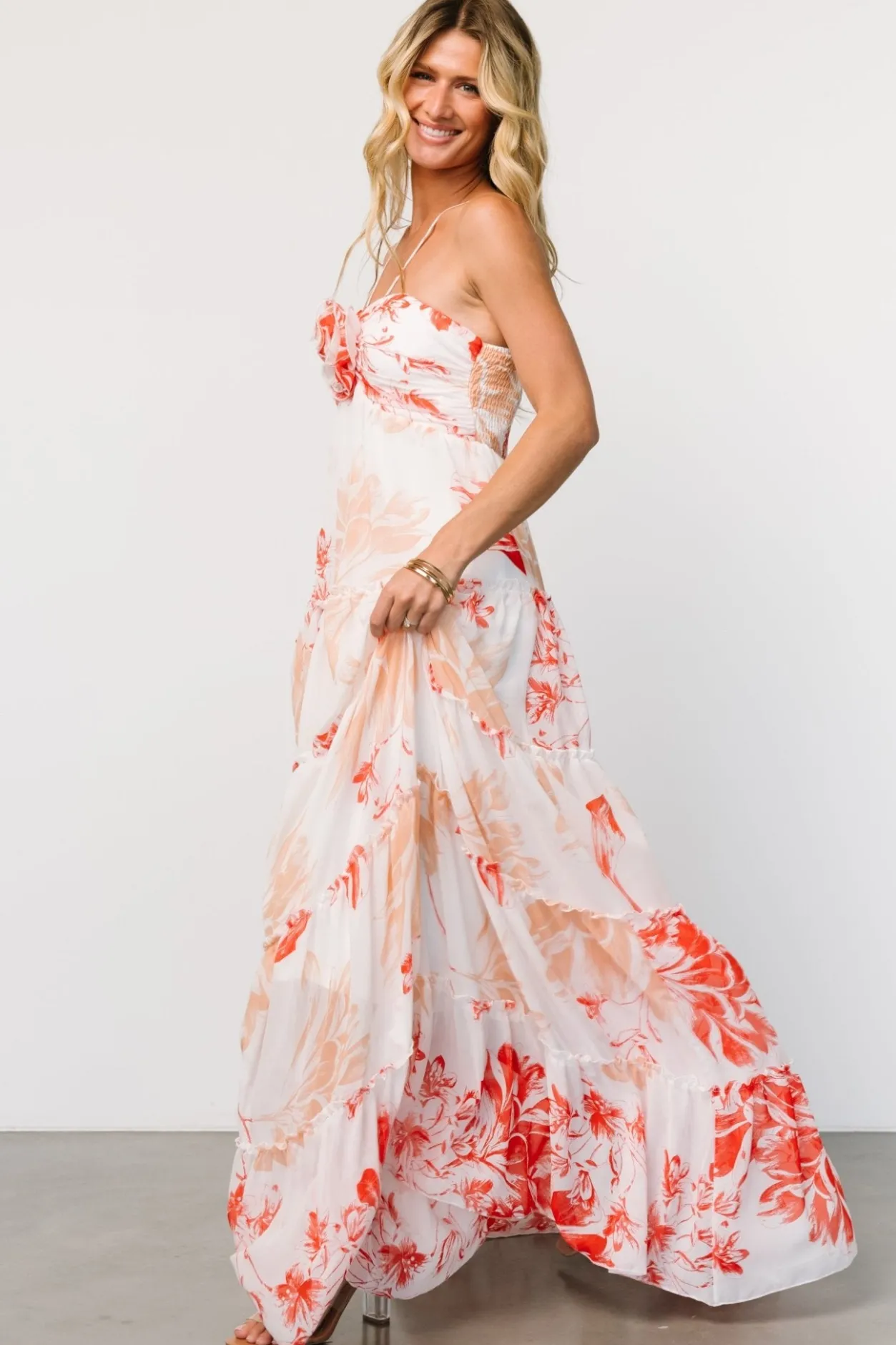Online Baltic Born Charmaine Maxi Dress | Red + Natural Floral Red+NaturalFloral