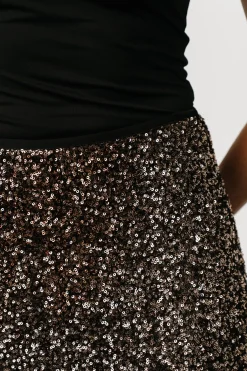 Outlet Baltic Born Charmed Sequin Midi Skirt | Bronze