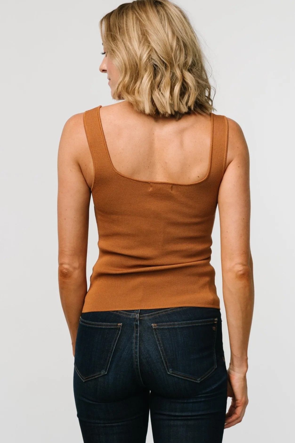 Sale Baltic Born Cher Square Neck Knit Tank | Copper