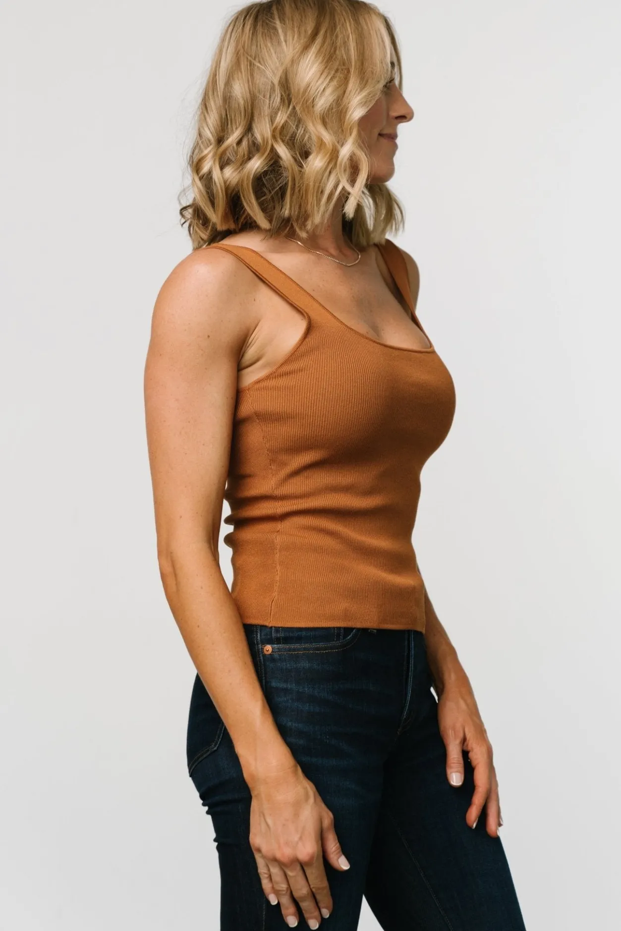 Sale Baltic Born Cher Square Neck Knit Tank | Copper