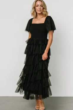 Discount Baltic Born Cherise Tulle Tiered Dress | Black