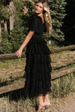 Discount Baltic Born Cherise Tulle Tiered Dress | Black