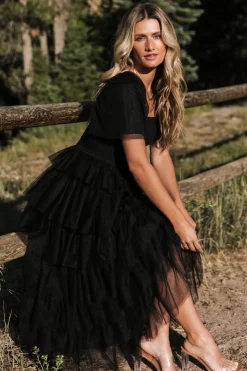 Discount Baltic Born Cherise Tulle Tiered Dress | Black