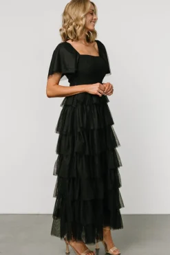 Discount Baltic Born Cherise Tulle Tiered Dress | Black