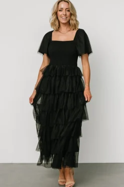 Discount Baltic Born Cherise Tulle Tiered Dress | Black