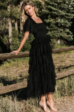 Discount Baltic Born Cherise Tulle Tiered Dress | Black