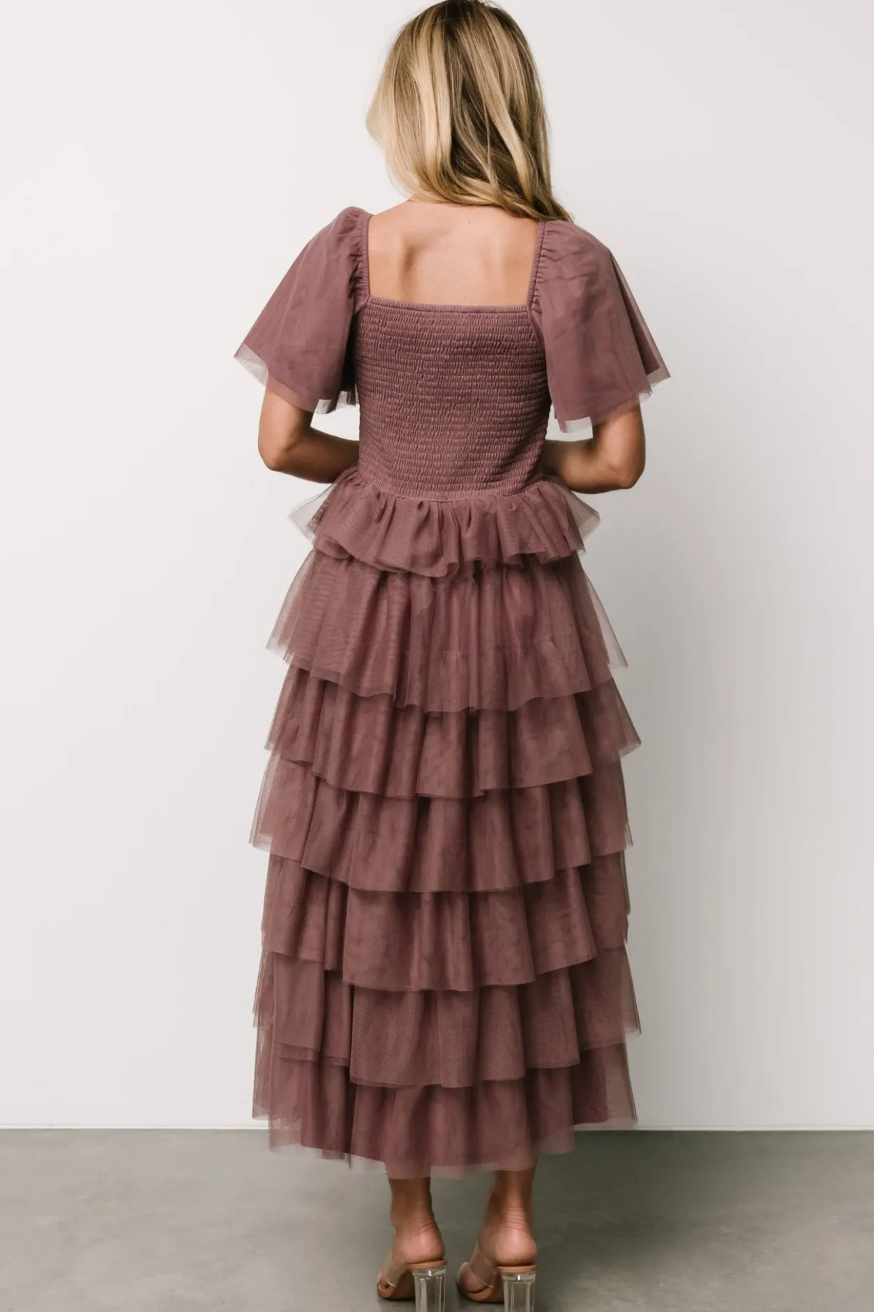 Online Baltic Born Cherise Tulle Tiered Dress | Dusty Lavender DustyLavender
