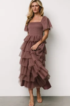 Online Baltic Born Cherise Tulle Tiered Dress | Dusty Lavender DustyLavender
